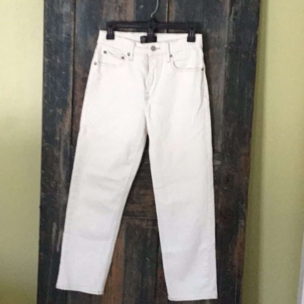 Gap Off White High Rise Straight Jeans Size 28 R.